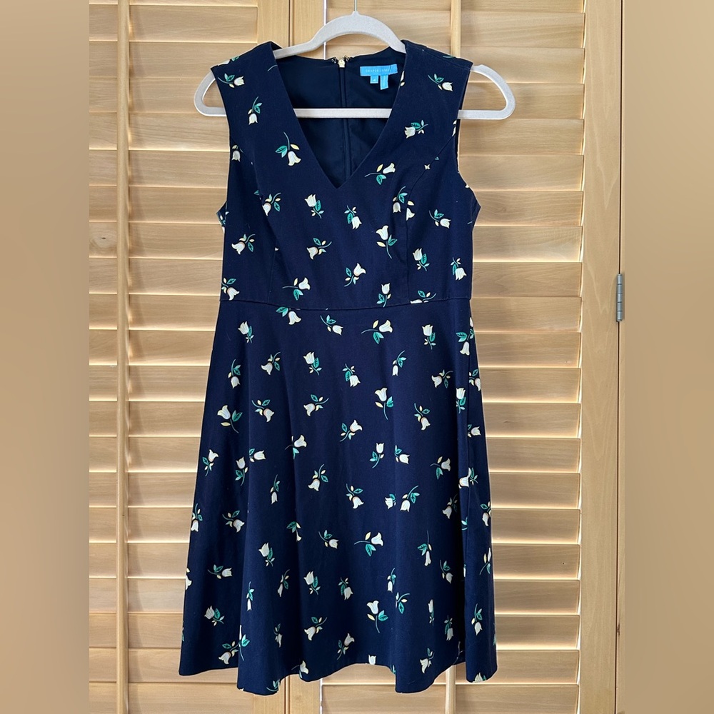 Draper James Navy Dress with Floral Accents